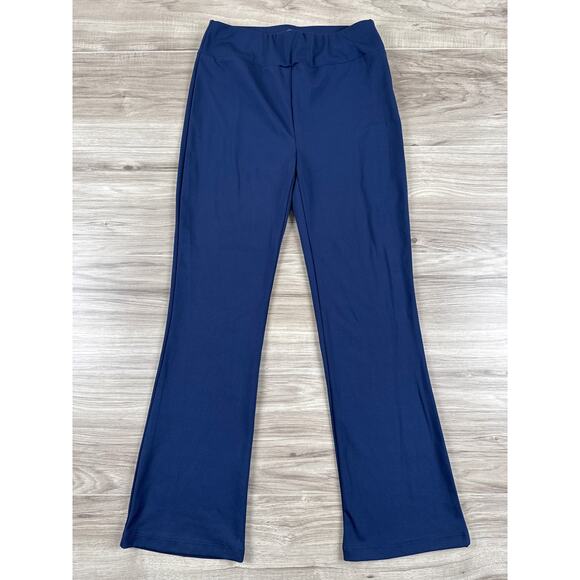 We Wander WeFlex Performance Jersey Classic Yoga Pants Navy Large - Picture 1 of 4